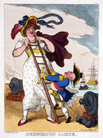 Accommodation Ladder by Thomas Rowlandson